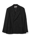 Unconstructed DB Blazer Black Panama Wool