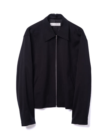 Mini Jacket Black Worsted Wool
