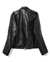 Mini Jacket Top Dyed Black Leather