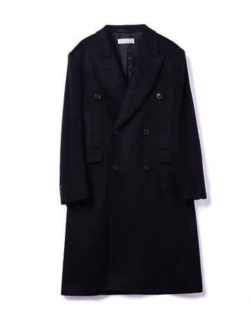 Whale Coat Black Hairy Wool