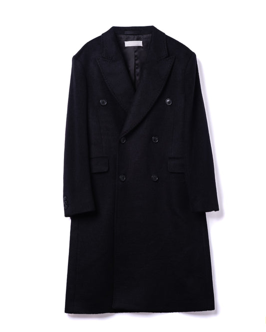 Whale Coat Black Hairy Wool