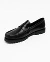 Lee Lake Penny Loafer Nappa Leather Black