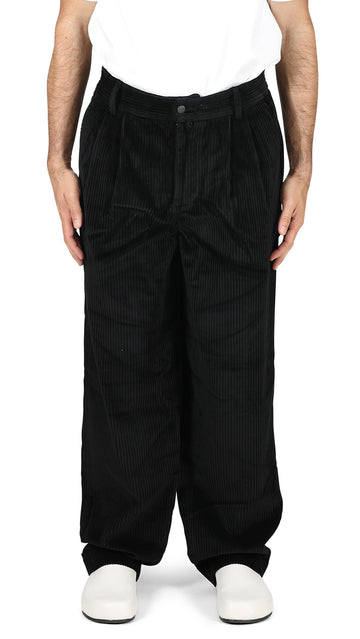 Pleat Front Cord Trousers