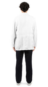 Patchwork Coverall Jacket Off-White Linen Blend