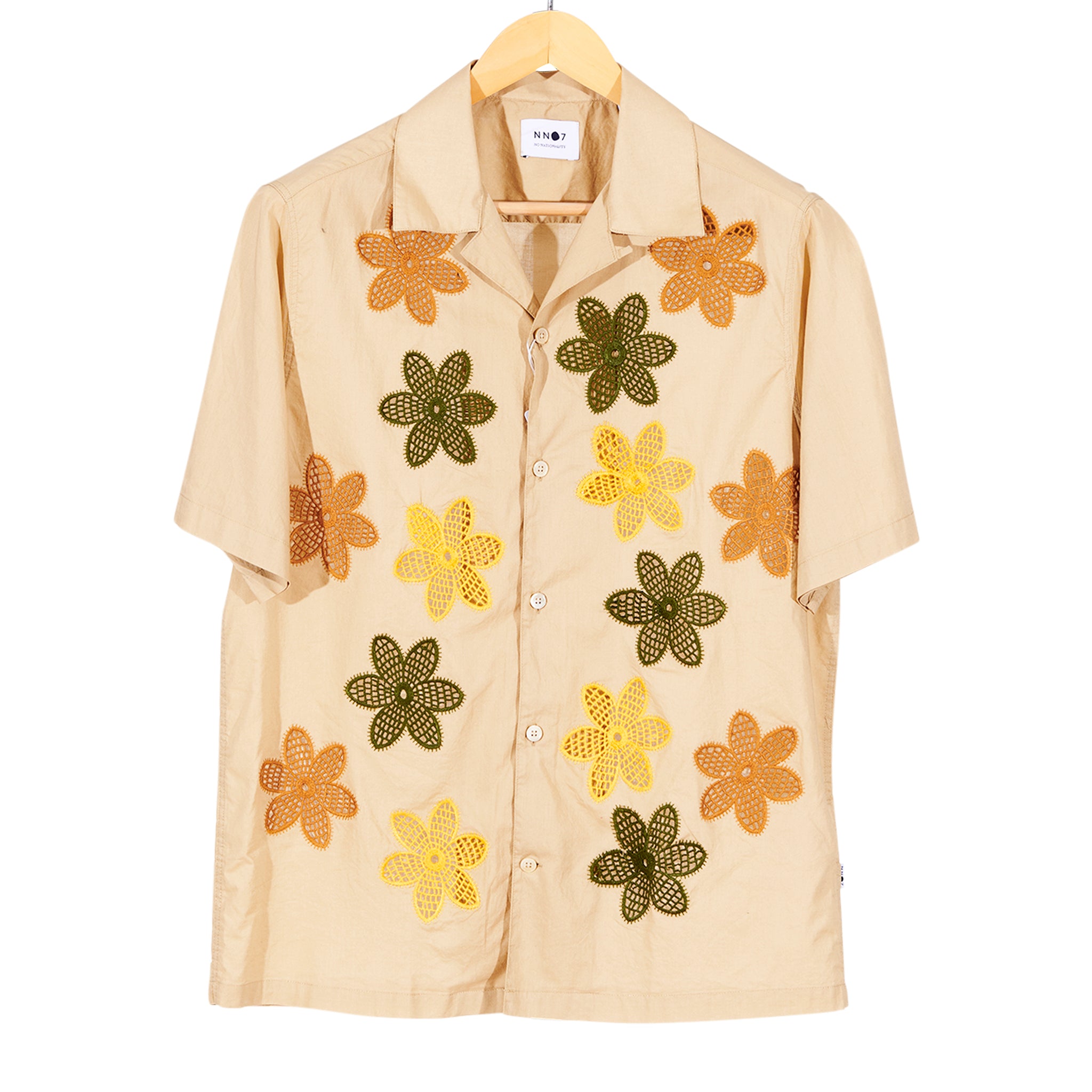 【U LAN】Flower Patch Pigment Short Sleeve T-shirt Flower Patch Pigment Short Sleeve T-shirt - ULAN | 60