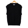 Crewneck Vest Black Cotton