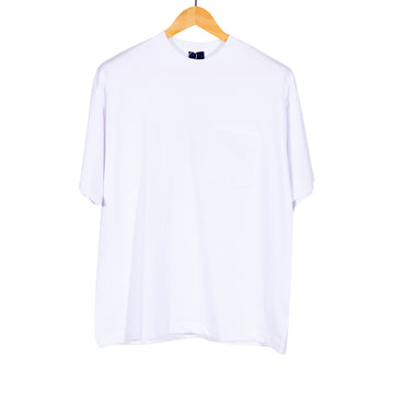 Crewneck Pocket Short Sleeve T-Shirt White