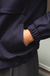 Blouson Jacket Technical Viscose Navy Blue