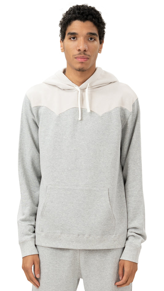 Cowboy Yoke Hoodie Gray