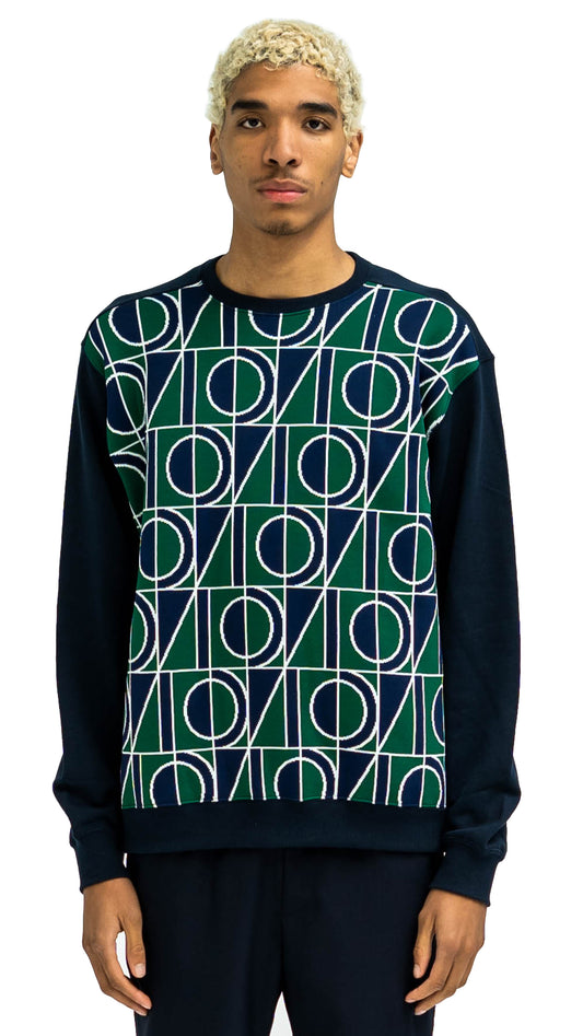 Anniversary Jacquard Crewneck Sweatshirt Cotton