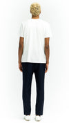 Short Sleeve T-Shirt Front Woven Patches White Cotton