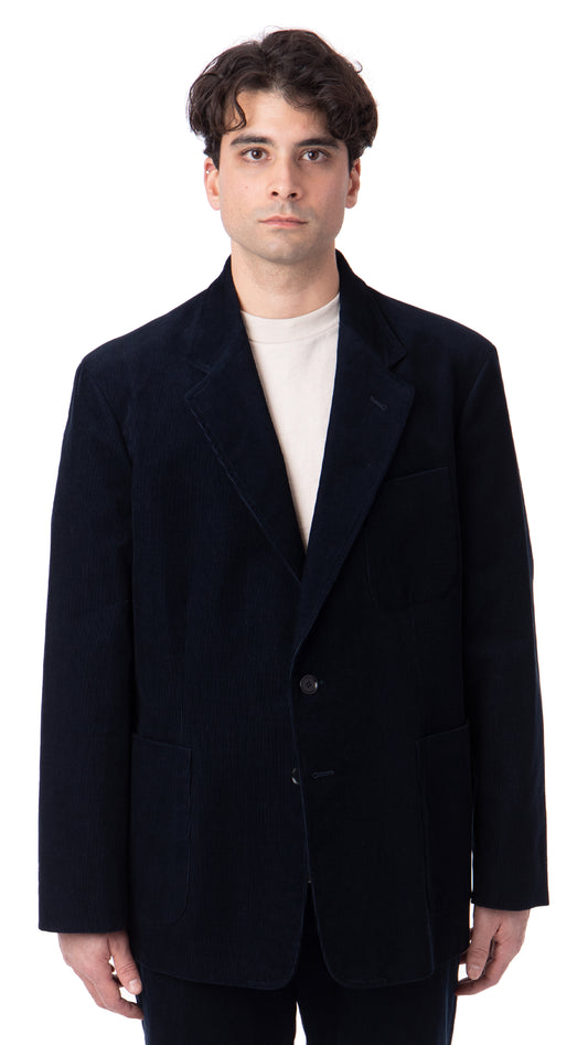 Kunar Blazer Navy Corduroy
