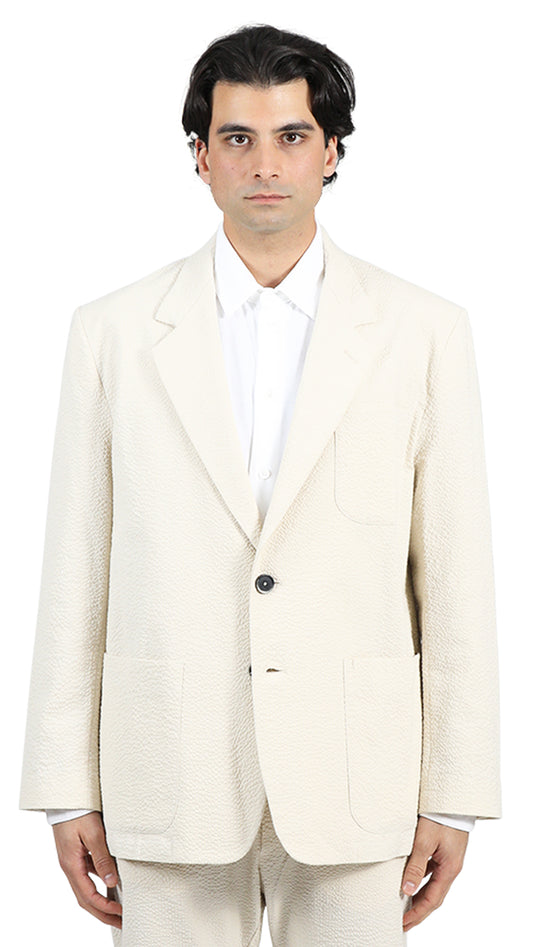 Jacket Rea Seersucker Ecru