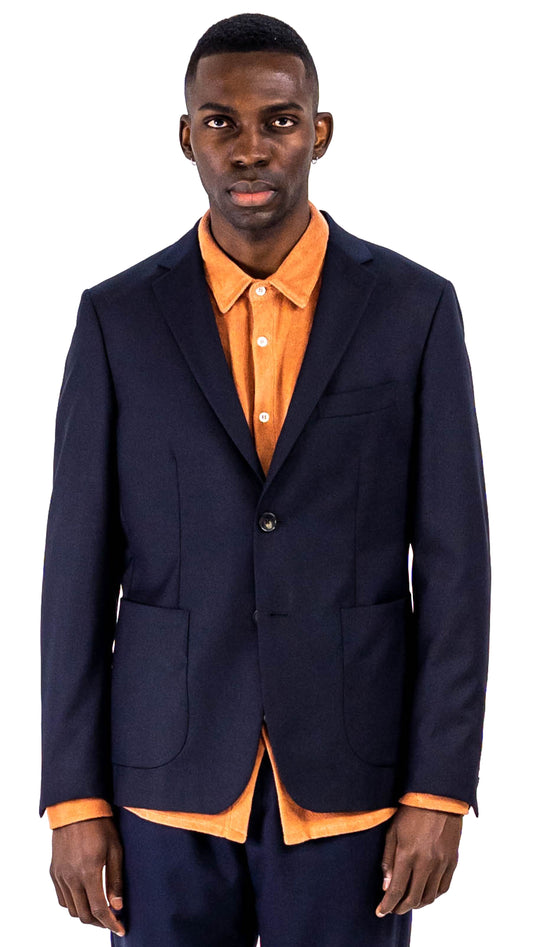 Vince Navy Blue Wool Blazer