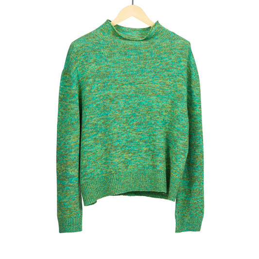 Knit Funnel Neck Green