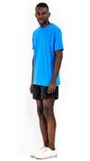 Coffey Short Sleeve T-Shirt Blue Cotton