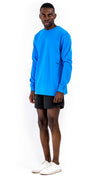 Noah Long Sleeve T-Shirt Blue Cotton