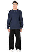 Towelling Sweatshirt Navy