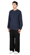 Towelling Sweatshirt Navy